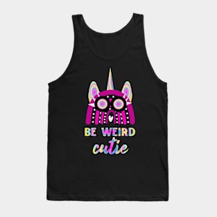 Weird Unicorn Rainbow Tank Top